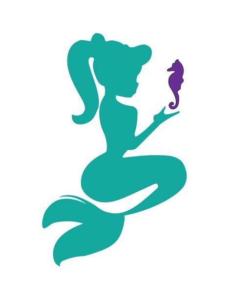 Mermaid SVG Cut File en 2019 | Imprimibles | Silueta de sirena, Fiestas