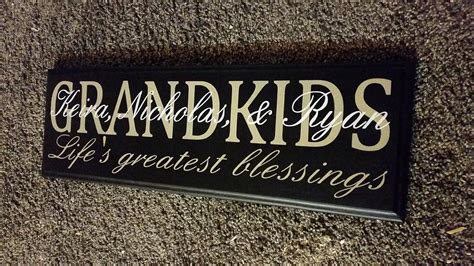Personalized Grandkids Grandchildren Grandma Grandpa Sign
