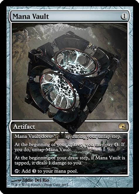 Mana Vault Mtg Altered Art Magic Card Game Magic The Gathering Cards