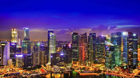 Cool City Wallpapers City Awesome Singapore At Night Wallpaper Cool
