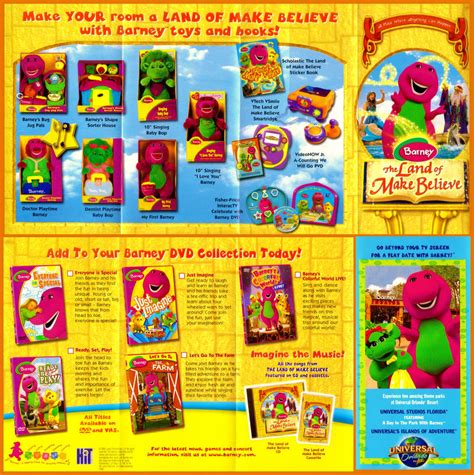 Barney The Land Of Make Believe Product Pamphlet By Bestbarneyfan On