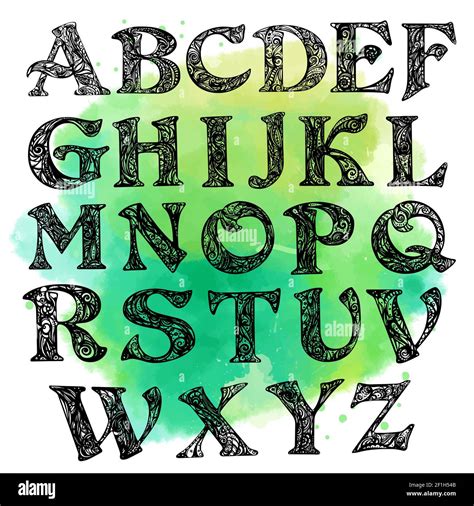 Vector Alphabet Calligraphy Font Hand Lettering For Designs Logos