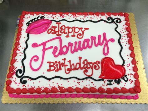 Happy February Birthday Cake By Stephanie Dillon Ls1 Hy Vee Sheet