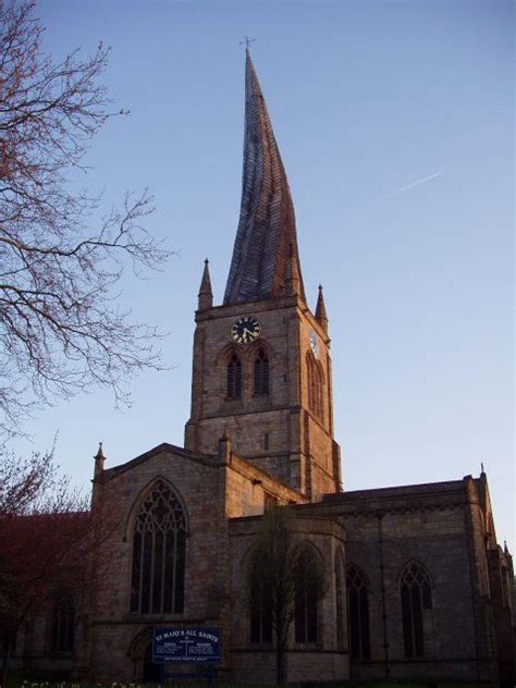 Twisted Spire Chesterfield England Spires Church Architecture