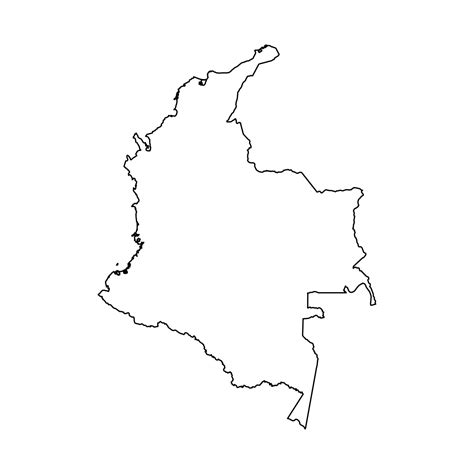 Vector Mapa Silueta De Colombia Contorno Del Mapa De Colombia Images