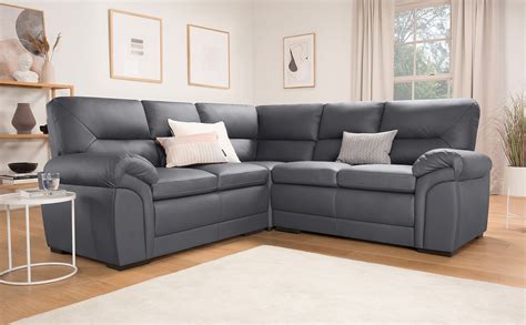 Bromley Grey Leather Corner Sofa Furniture Choice Sofa Furniture