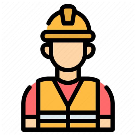 Avatar Builder Construction Engineer Industry Man Worker Icon