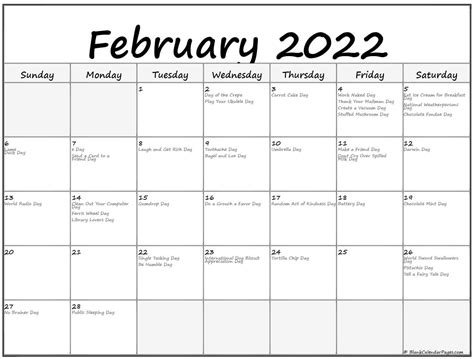 National Holiday Calendar February 2022 Calendar Example And Ideas