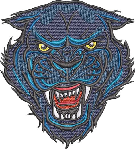 Embroidery Design Panther Mascot 3 Sizes