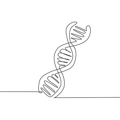 Single One Line Drawing Helix Or Dna Low Poly Wireframe Style Concept