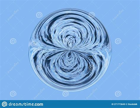 Symmetrical Bright Blue Abstract Circle Design Stock Image Image Of