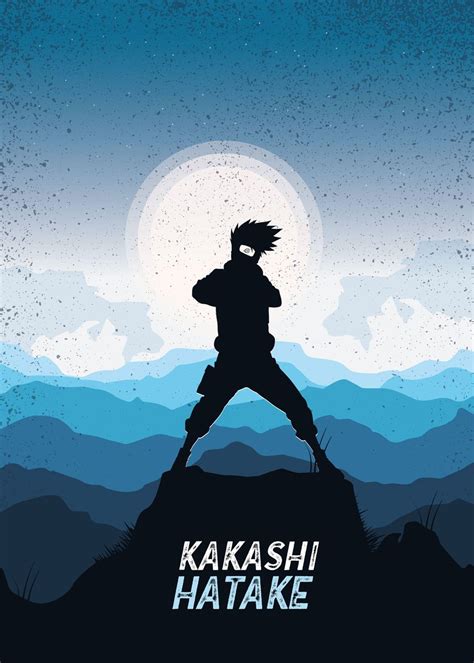 Silhouette Hatake Kakashi Poster By Louzaart Displate In 2022
