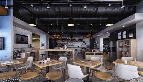 Loft Cafe Design On Behance