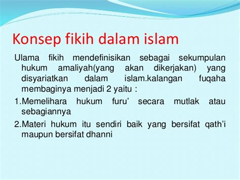 Ilmu fikih merupakan salah satu bidang keilmuan dalam syariah islam yang secara khusus membahas persoalan hukum atau aturan yang terkait dengan berbagai aspek kehidupan manusia, baik menyangkut individu, masyarakat, maupun hubungan. Konsep Fikih dan Ibadah dalam Islam