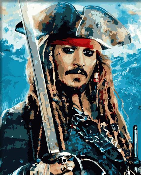 Jack Sparrow Celebrities Paint By Number Paint By Numbers For Adults