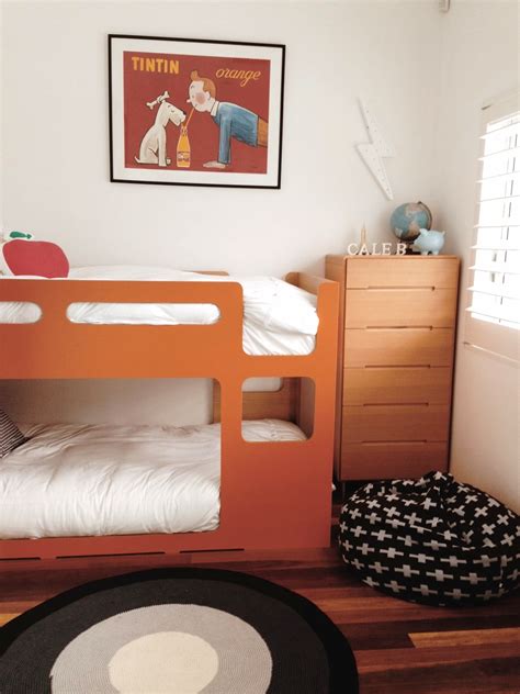Room Tour My 6 Year Old And His Orange Bunk Bed — The Little Design