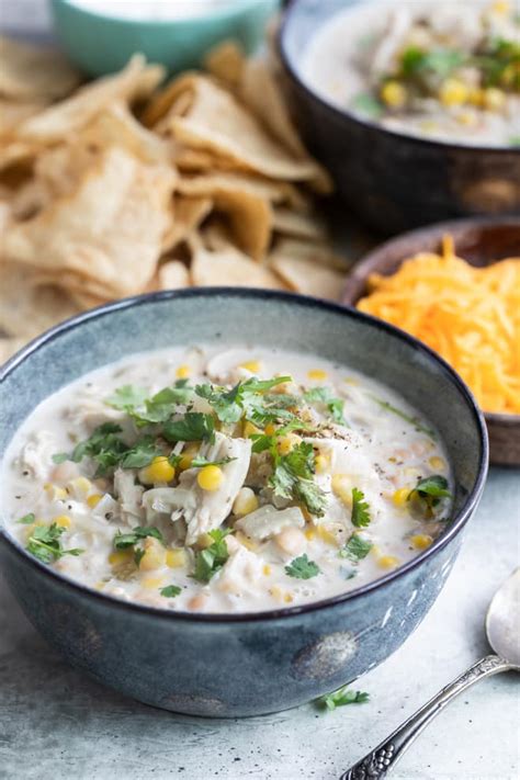 My sister shared this white bean chicken chili recipe with me. Slow Cooker White Chicken Chili Recipe | Culinary Hill