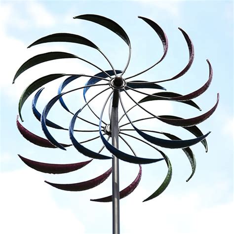 Outdoor Stainless Steel Rainbow Kinetic Wind Spinner Sculpture