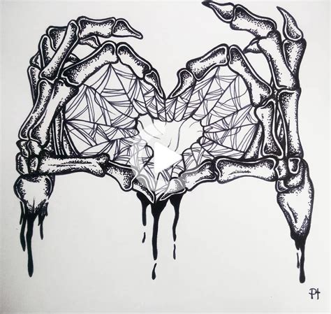 Skeleton Hand • Halloween • Art • Drawing • Inktober • Black Ink
