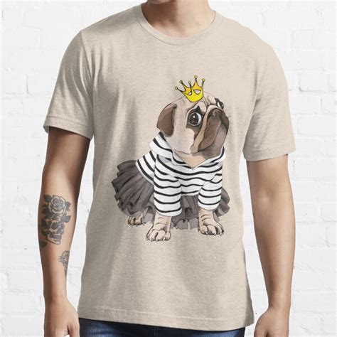 Pug Princess T Shirt For Sale By Heikok Redbubble Mops Prinzessin T Shirts Mops T