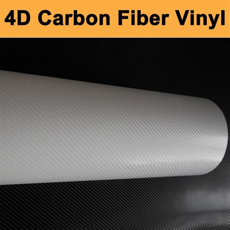 4d White Carbon Fiber Vinyl For Car Wrapping Gloss Carbon Wrap Film