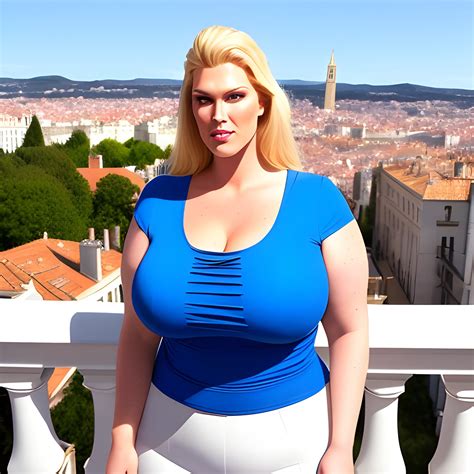 Huge Very Tall Plus Size Blonde Very Young Girl With Very Small