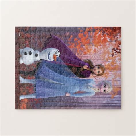 Frozen 2 Anna Elsa And Olaf Jigsaw Puzzle Zazzle