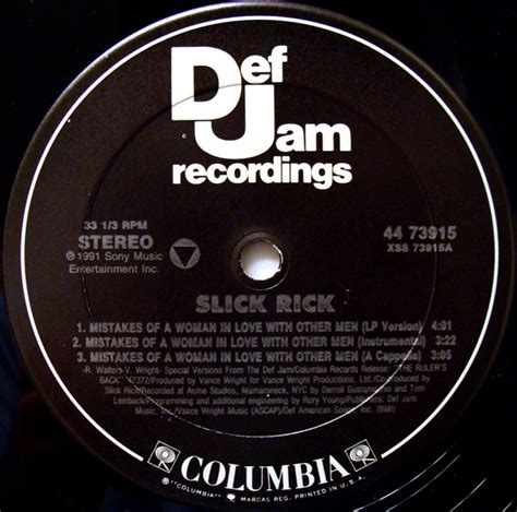 Forgotten Treasure Slick Rick Mistakes Of A Woman 1991 Music Is