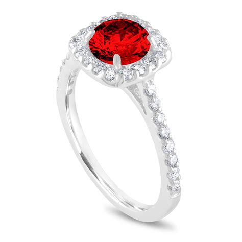 Red Diamond Engagement Ring Fancy Red Diamond Bridal Ring Cushion Cut