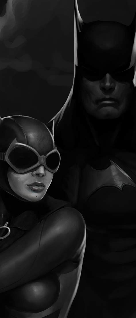 1644x3840 Batman 4k Catwoman Art Superhero 1644x3840 Resolution