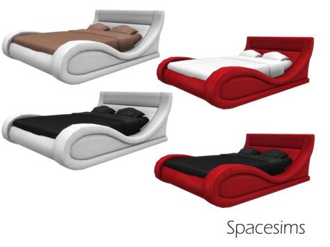 Spacesims Chromium Bedroom Bed Sims 4 Cc Furniture Sims 4 Bedroom