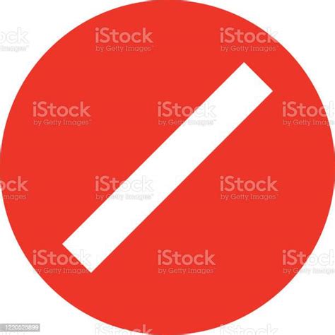 Red No Sign Empty Red Crossed Out Circle Not Allowed Sign Stock