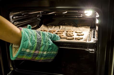 Baked Cookies In The Oven Stock Image Image Of Holiday 28310883