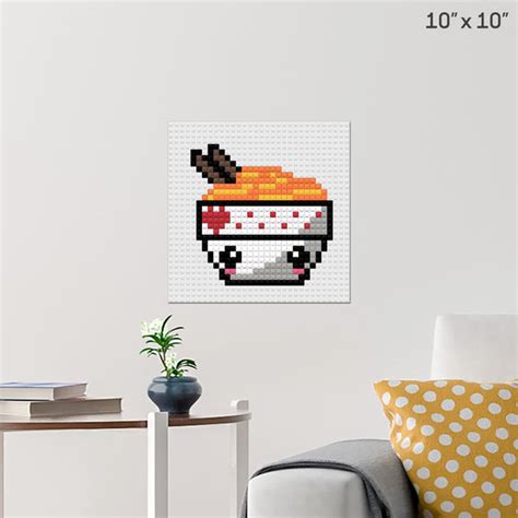 Noodles Pixel Art Wall Poster Build Your Own With Bricks Brik
