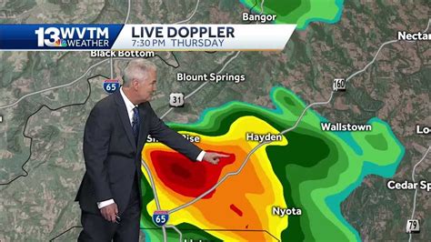 Wvtm 13 Live Doppler Radar Shows Storm That Caused Tent Collapse In