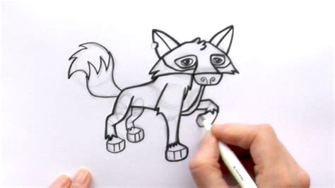 How To Draw A Cartoon Wolf From Animal Jam Zooshii Style