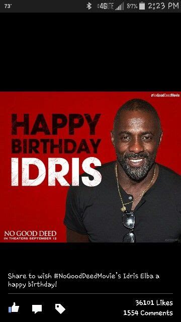 An Image Of A Happy Birthday To Idris On The Webpage For His Company