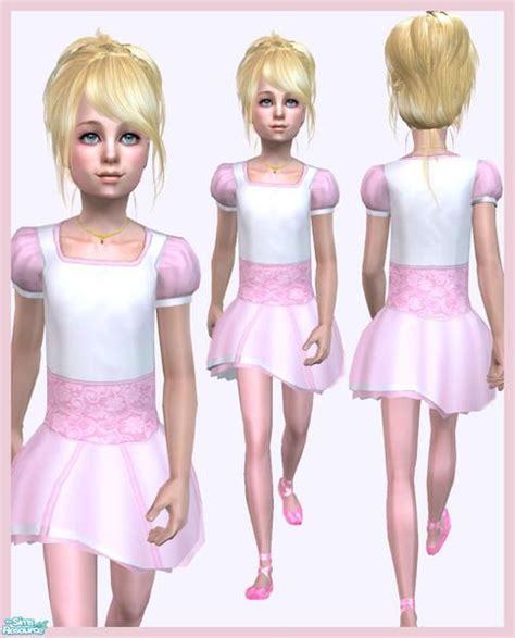 Pink Ballet Costume For Girls By Simal10tsr Sims 4 Children Sims 2