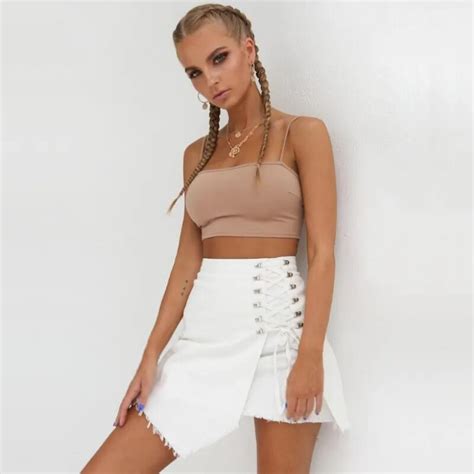 Buy Sexy Lace Up Summer Mini Skirt Women High Waist