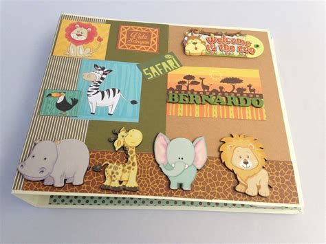 Álbum Scrapbook Tema Safari Elo7 Produtos Especiais