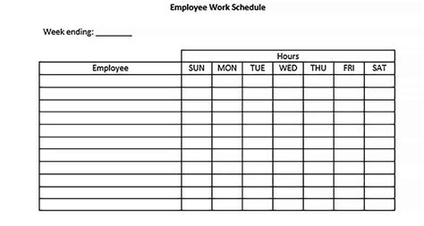 Daily Work Schedule Template Culturopedia