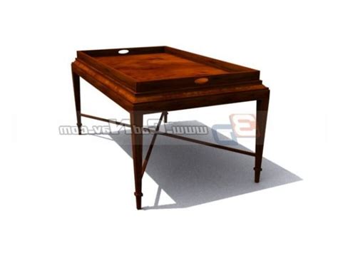Antique Home Wooden Tea Table Free 3d Model 3ds Max Vray