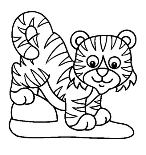 Coloriage Bébé Tigre Télécharger Et Imprimer Gratuit