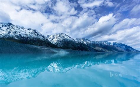 Lago Tasman Na Ilha Sul Nova Zel Ndia South Island Lake New Zealand South Island