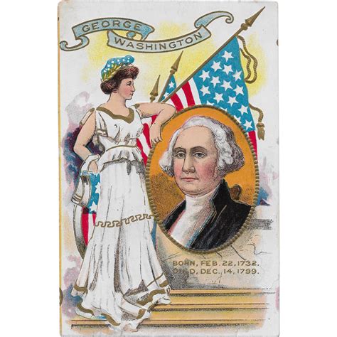 Vintage Patriotic George Washington & Lady Liberty Postcard Dated 1909 | Lady liberty, Liberty ...