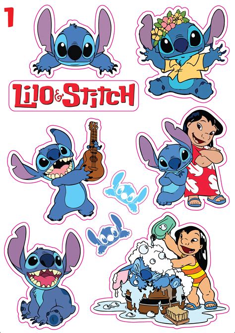 Disney Lilo And Stitch Stickers Lilo And Stitch Characters Etsy