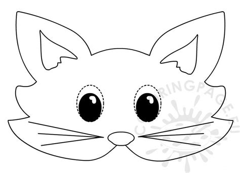You'll love to watch your kids masquerade around the house or use them as a quick halloween mask. Cat mask Printable animal masks to colour - Coloring Page