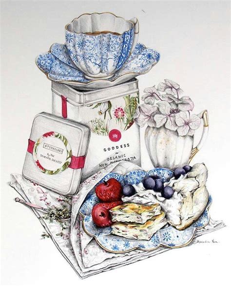 Morning Tea Illustration Tea Art Tea