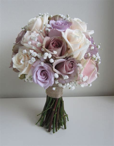 Lilac Amnesia Roses With Lilac Ocean Song Roses And Babys Breath