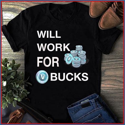 Will Work For V Bucks Shirt Gamer Youth Shirt Funny Gamer Etsy